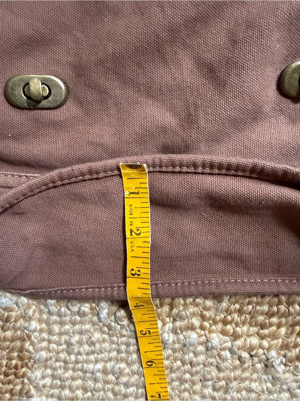 Brown Canvas Messenger Bag with Raven Print